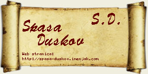 Spasa Duškov vizit kartica
